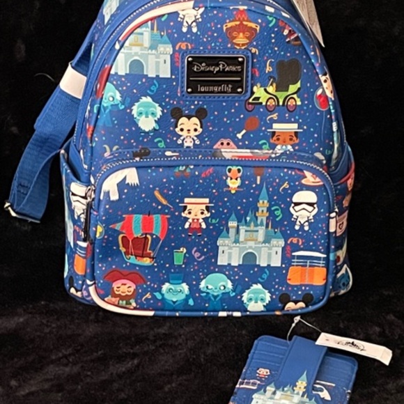 Loungefly Handbags - Disney Loungefly Chibi Icon Backpack/Card Holder
